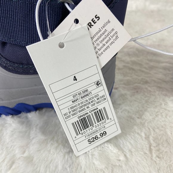 Cat & Jack Thermolite Weather Resistant Winter Boots new with tag Sz 4 - Picture 5 of 8